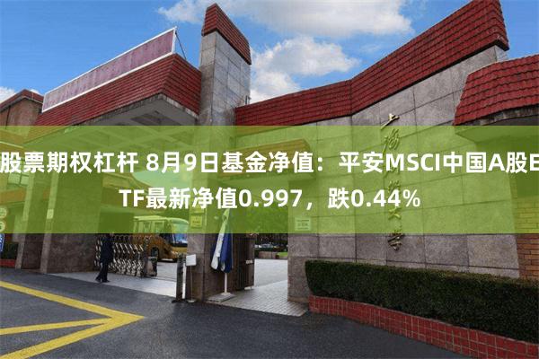 股票期权杠杆 8月9日基金净值：平安MSCI中国A股ETF最新净值0.997，跌0.44%
