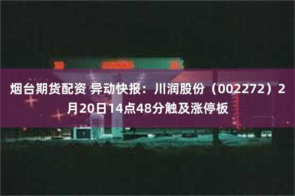 烟台期货配资 异动快报：川润股份（002272）2月20日14点48分触及涨停板