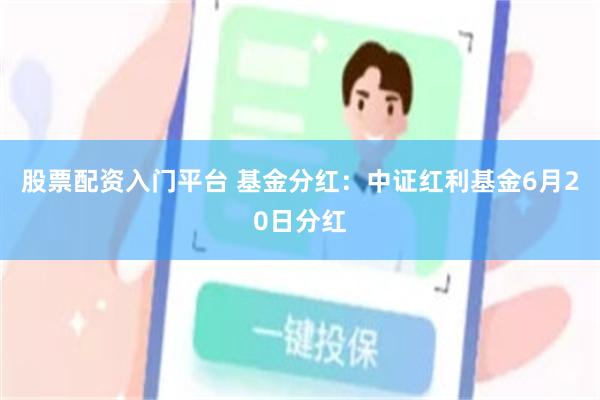 股票配资入门平台 基金分红：中证红利基金6月20日分红